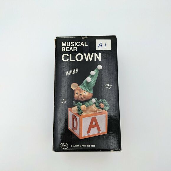 Vintage Musical Bear Clown Wind-Up - Used in Box (Albert E Price, 1983) - Picture 3 of 12